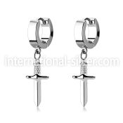 erh768 +stainless steel +huggie choose  piercing