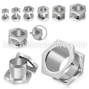 fqpg tunnels gauges surgical steel 316l ear lobe