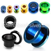 ftpg tunnels gauges anodized surgical steel 316l ear lobe