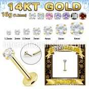 glbz labrets lip rings gold labrets chin