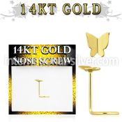 gsbt2 l shape nose studs gold nose