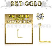 gscdb9 l shape nose studs gold 