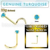 gscge7 l shape nose studs gold nose