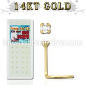 gsczc l shape nose studs gold nose