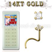gsczqc l shape nose studs gold nose