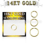 gsel16 seamless segment rings gold nose