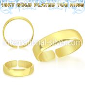gt527 18k gold plating silver adjustable toe ring plain