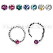 hbcrj16 surgical steel hinged captive bead ring 16g gem ball