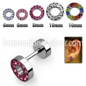 ifrdc cheaters  illusion plugs and tapers surgical steel 316l ear lobe