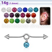 incnd6 straight barbells surgical steel 316l 