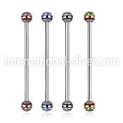 indby5 straight barbells anodized surgical steel 316l 