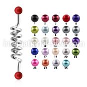 indpr5 straight barbells surgical steel 316l with acrylic parts 