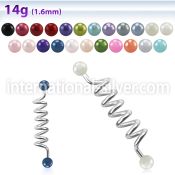 indpr5 straight barbells surgical steel 316l with acrylic parts