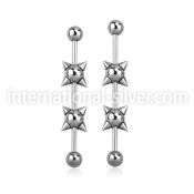 indsh2 straight barbells surgical steel 316l 