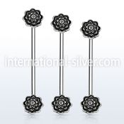 indsh34 straight barbells surgical steel 316l helix