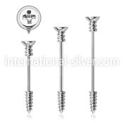 indsh36s surgical steel ear industrial barbell