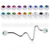 ineajb5 straight barbells surgical steel 316l with acrylic parts helix