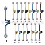 intcfr5a straight barbells anodized surgical steel 316l 