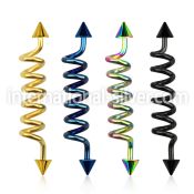 intdcn5 straight barbells anodized surgical steel 316l 