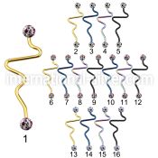 intefr5a straight barbells anodized surgical steel 316l 