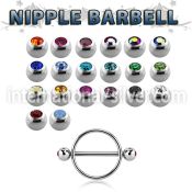 jbnpe5 straight barbells surgical steel 316l nipple