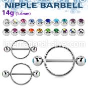 jbnpe6 straight barbells surgical steel 316l nipple