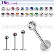 lb18jb3 surgical steel labrets helix lower lip tragus upper lip monroe piercing