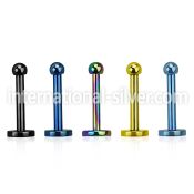 lbtb2 labrets lip rings anodized surgical steel 316l labrets chin