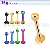 lbtb3 labrets lip rings anodized surgical steel 316l labrets chin