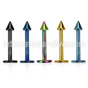 lbtcn2 labrets lip rings anodized surgical steel 316l labrets chin