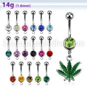 mcd432 belly rings surgical steel 316l belly button
