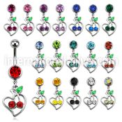 mcd474 belly rings surgical steel 316l belly button