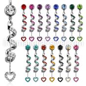 mcd477 belly rings surgical steel 316l belly button