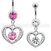 mcd571 belly rings surgical steel 316l belly button