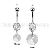 mcd717 belly rings surgical steel 316l belly button