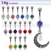 mcd730 belly rings surgical steel 316l belly button