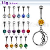 mcd733 belly rings surgical steel 316l belly button