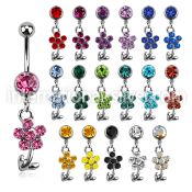 mcdfl15 belly rings surgical steel 316l belly button