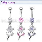 mcdz178 belly rings surgical steel 316l belly button