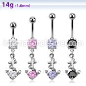 mcdz371 belly rings surgical steel 316l belly button