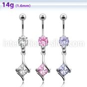 mcdz406 belly rings surgical steel 316l belly button