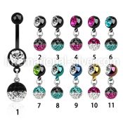 mdkfr8e belly rings anodized surgical steel 316l belly button