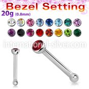 nbsb20 nose bone surgical steel 316l nose