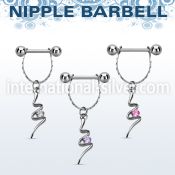 npdl20 straight barbells surgical steel 316l nipple