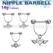 npdl26 straight barbells surgical steel 316l nipple