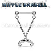 npdl36 straight barbells surgical steel 316l nipple