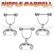 npdl39 straight barbells surgical steel 316l nipple