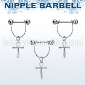 npdl49 surgical steel 14g barbell nipple piercing