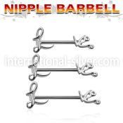 npsh18 straight barbells surgical steel 316l nipple