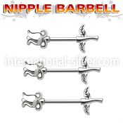npsh3 straight barbells surgical steel 316l nipple
